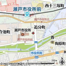 愛知県瀬戸市追分町周辺の地図