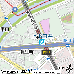 名鉄協商上小田井駅第２駐車場周辺の地図