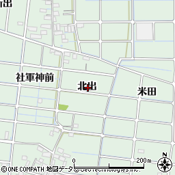 愛知県稲沢市野崎町北出周辺の地図