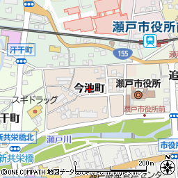 愛知県瀬戸市今池町周辺の地図