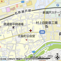 愛知県瀬戸市北脇町116周辺の地図