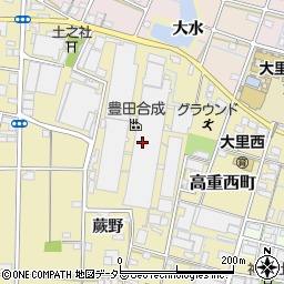 愛知県稲沢市北島町米屋境周辺の地図