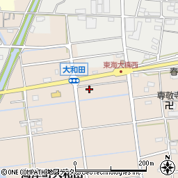 ローソン海津大和田店周辺の地図