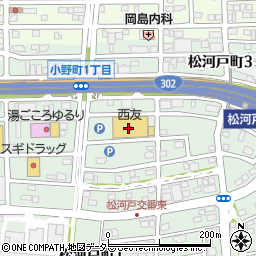 西友松河戸店周辺の地図