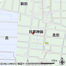 愛知県稲沢市野崎町社軍神前周辺の地図