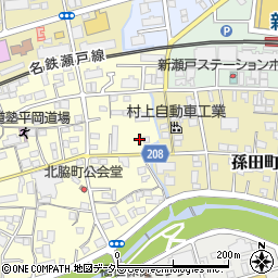 愛知県瀬戸市北脇町107周辺の地図