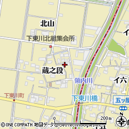 愛知県愛西市下東川町蔵之段73周辺の地図