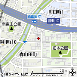 愛知県春日井市森山田町10周辺の地図