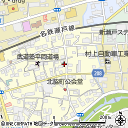 愛知県瀬戸市北脇町77周辺の地図