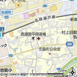 愛知県瀬戸市北脇町63周辺の地図