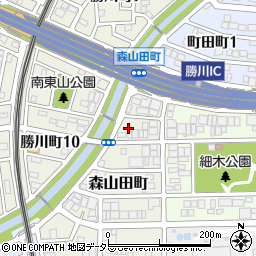 愛知県春日井市森山田町6周辺の地図