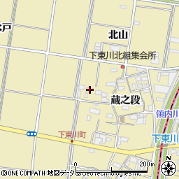 愛知県愛西市下東川町蔵之段周辺の地図