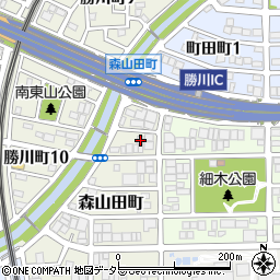 愛知県春日井市森山田町8周辺の地図