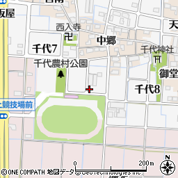 愛知県稲沢市千代周辺の地図