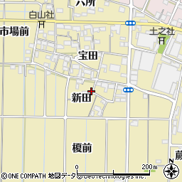 愛知県稲沢市北島町新田46周辺の地図