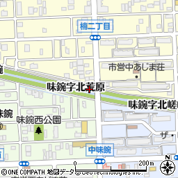 愛知県名古屋市北区楠町味鋺字北荒原周辺の地図