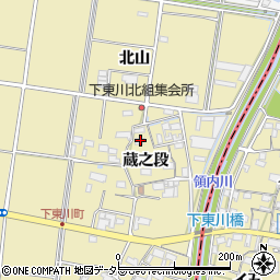 愛知県愛西市下東川町蔵之段68周辺の地図