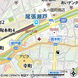 愛知県瀬戸市西蔵所町25周辺の地図
