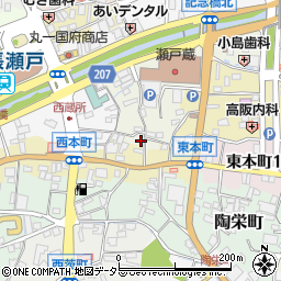 愛知県瀬戸市蔵所町94周辺の地図