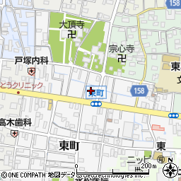 ヨネヤマ靴の本店周辺の地図