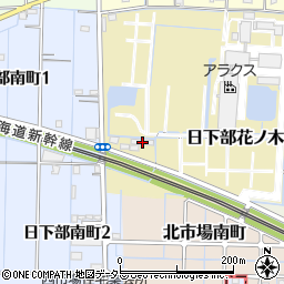 愛知県稲沢市日下部花ノ木町5-2周辺の地図