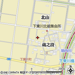 愛知県愛西市下東川町蔵之段50周辺の地図