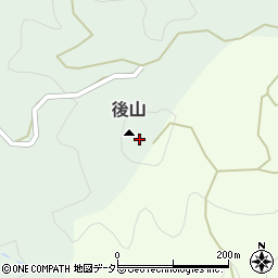 後山周辺の地図