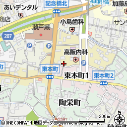 愛知県瀬戸市南仲之切町110周辺の地図