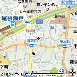 愛知県瀬戸市西蔵所町61-5周辺の地図