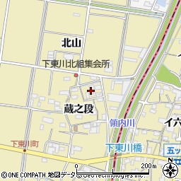 愛知県愛西市下東川町蔵之段64周辺の地図
