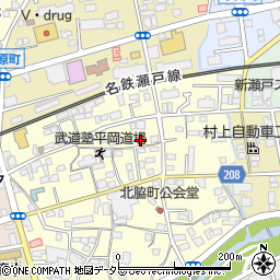 愛知県瀬戸市北脇町71周辺の地図