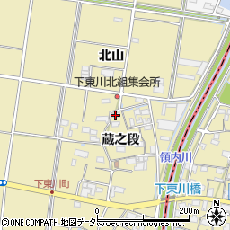 愛知県愛西市下東川町蔵之段67周辺の地図