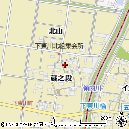 愛知県愛西市下東川町蔵之段66周辺の地図
