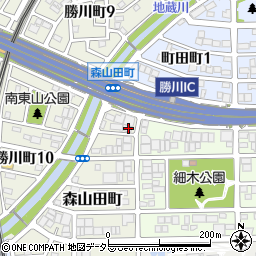 愛知県春日井市森山田町3周辺の地図