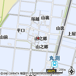 愛知県稲沢市祖父江町三丸渕山之郷64周辺の地図