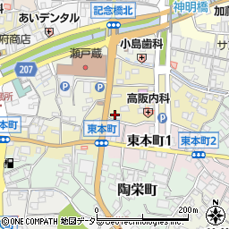 愛知県瀬戸市南仲之切町33周辺の地図