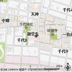 愛知県稲沢市千代町御堂先周辺の地図