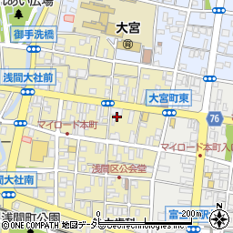 静岡県富士宮市大宮町周辺の地図