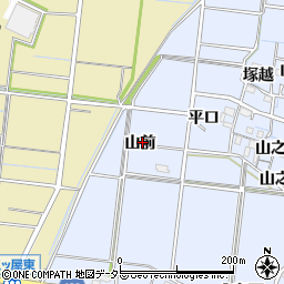 愛知県稲沢市祖父江町三丸渕山前周辺の地図