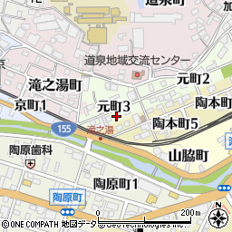愛知県瀬戸市元町3丁目6周辺の地図