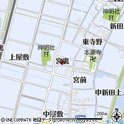 愛知県稲沢市祖父江町三丸渕（宮裏）周辺の地図