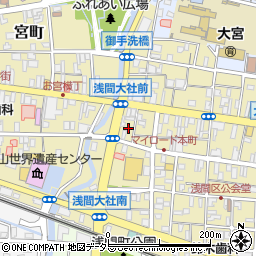 静岡県富士宮市大宮町1-6周辺の地図