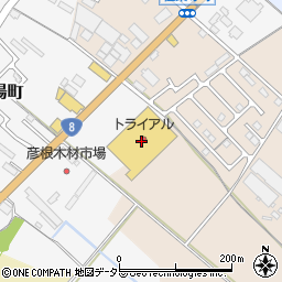 メガセンタートライアル彦根店周辺の地図