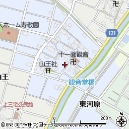 愛知県稲沢市平和町観音堂屋敷周辺の地図