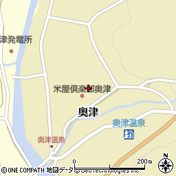 岡山県苫田郡鏡野町奥津周辺の地図