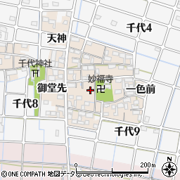愛知県稲沢市千代町周辺の地図