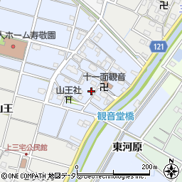 愛知県稲沢市平和町観音堂（屋敷）周辺の地図