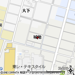 愛知県稲沢市平和町上三宅城地周辺の地図
