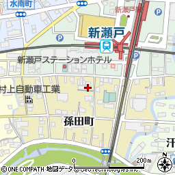 愛知県瀬戸市孫田町6周辺の地図