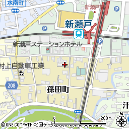 愛知県瀬戸市孫田町6周辺の地図